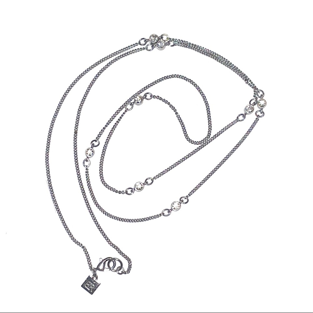 BR Silver Chain w Cubic Zirconia